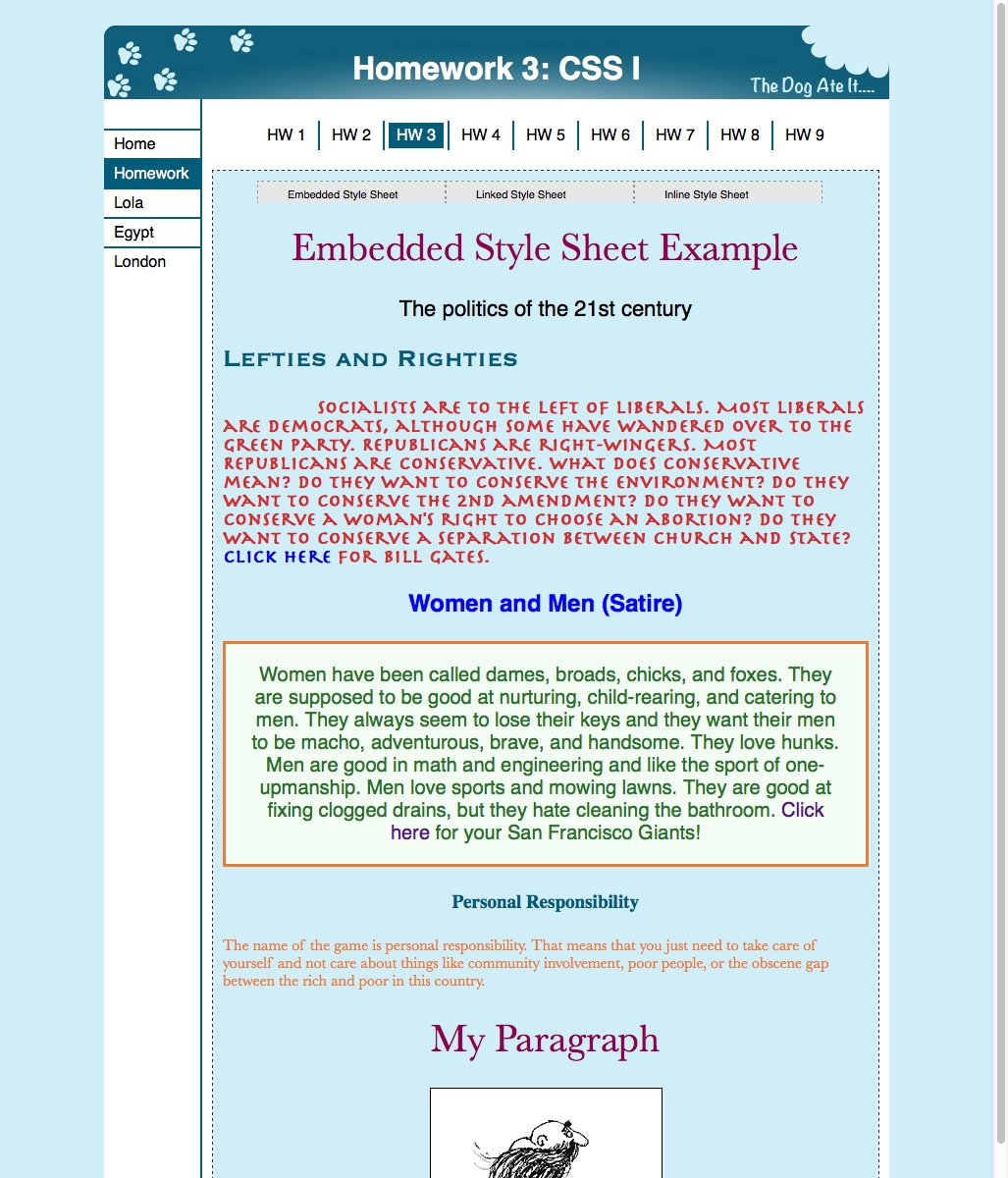 HTML Website Screen Shot