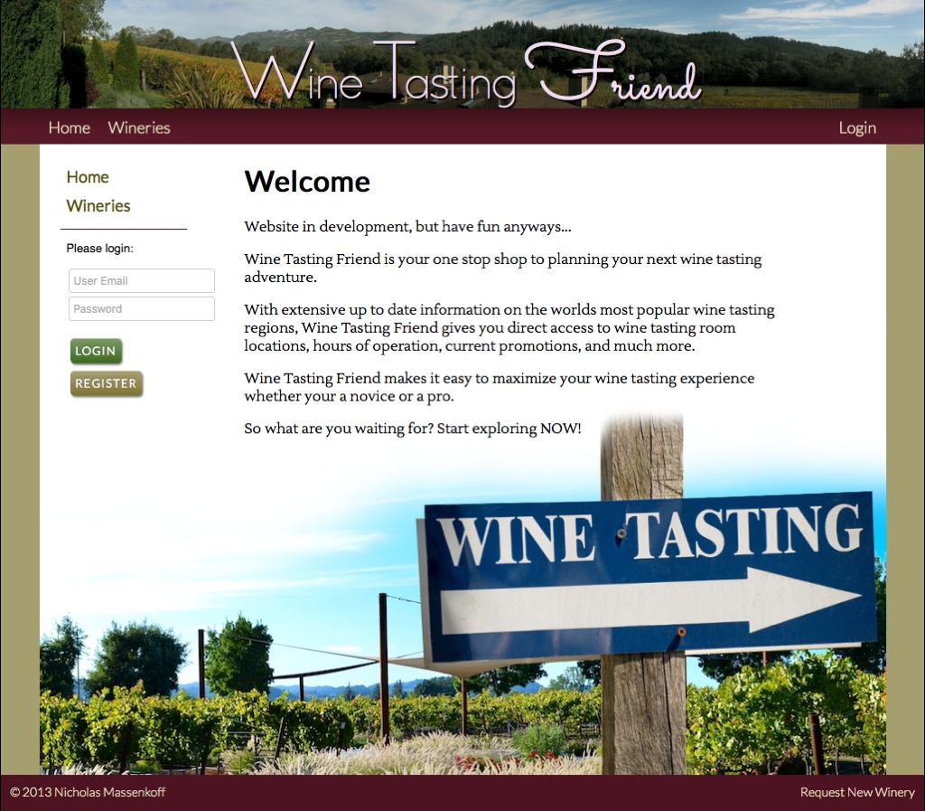 Wine Tasting Friend Screen Shot